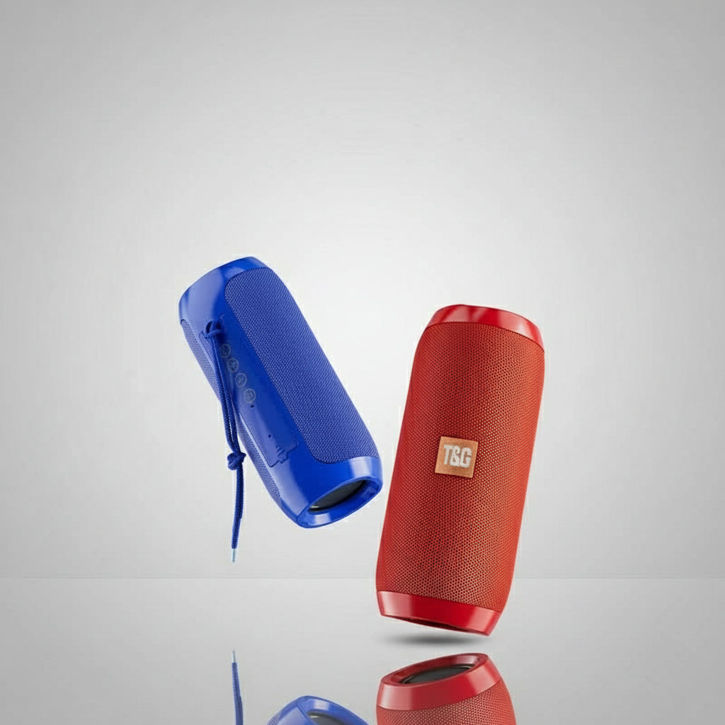 Red Portable Bluetooth Speaker - HiFi 360 Degree Audio Wireless Mini Speaker, Support Hands-free Calling