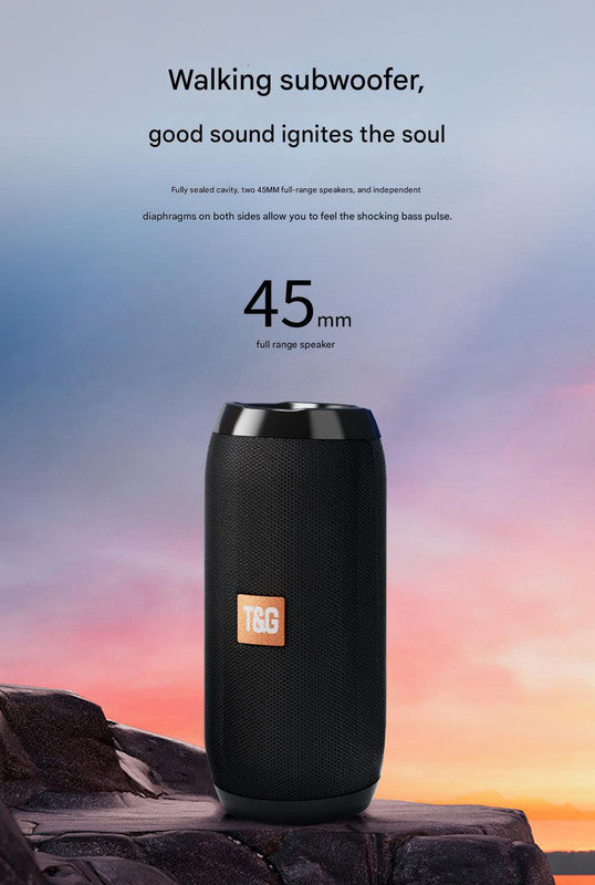 Red Portable Bluetooth Speaker - HiFi 360 Degree Audio Wireless Mini Speaker, Support Hands-free Calling